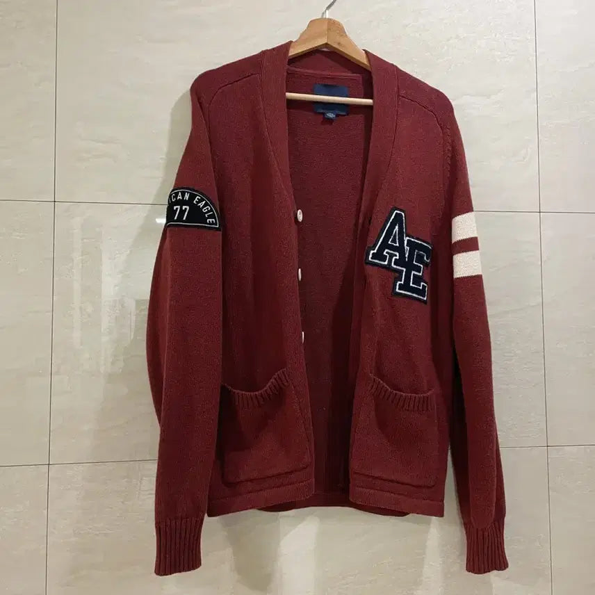 [SOLD OUT] 아메리칸이글 / 버건디 가디건, 남성 가디건 / S(100)