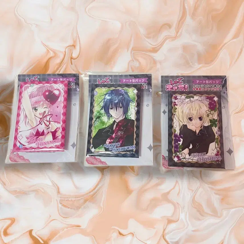 [BUNJANG] Character Chage! Aniplex Art Badge Set / 캐릭캐릭체인지 애니플러스 아트캔뱃지 3종