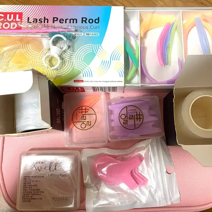 [BUNJANG] C.U.L Early# Lashwell Eyelash Perm Kit Bundle / 속눈썹 펌 롯드 C.U.L 얼리# 래쉬웰 롯드 +재료 일괄판매 택비포