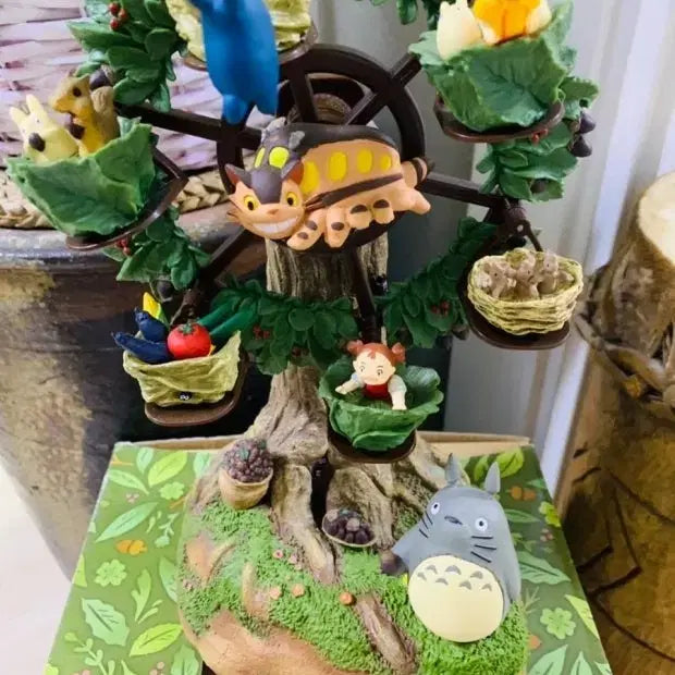 [BUNJANG] Studio Ghibli My Neighbor Totoro Carousel Music Box Figurine / 지브리 토토로 회전목마 오르골 피규어