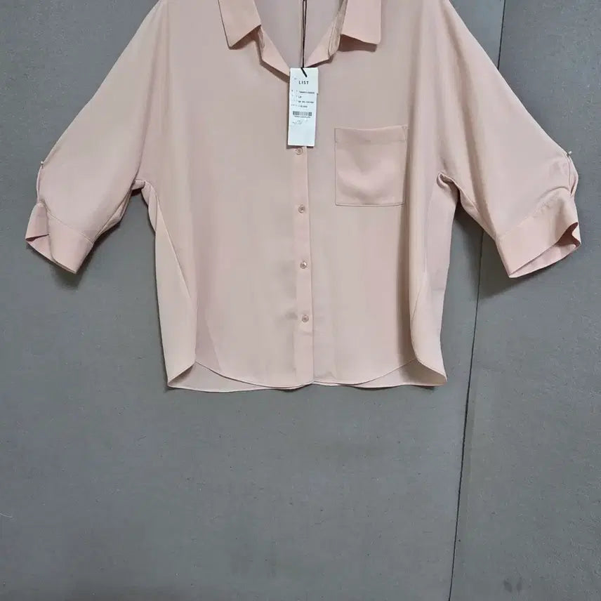 [BUNJANG] List Pink Blouse 66 / 리스트 연핑크 블라우스 66   n3126  미착용제품