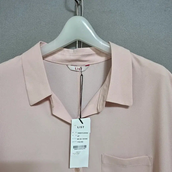 [BUNJANG] List Pink Blouse 66 / 리스트 연핑크 블라우스 66   n3126  미착용제품