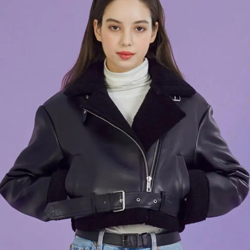 [BUNJANG] Collet Cropped Mouton / 콜릿 무스탕