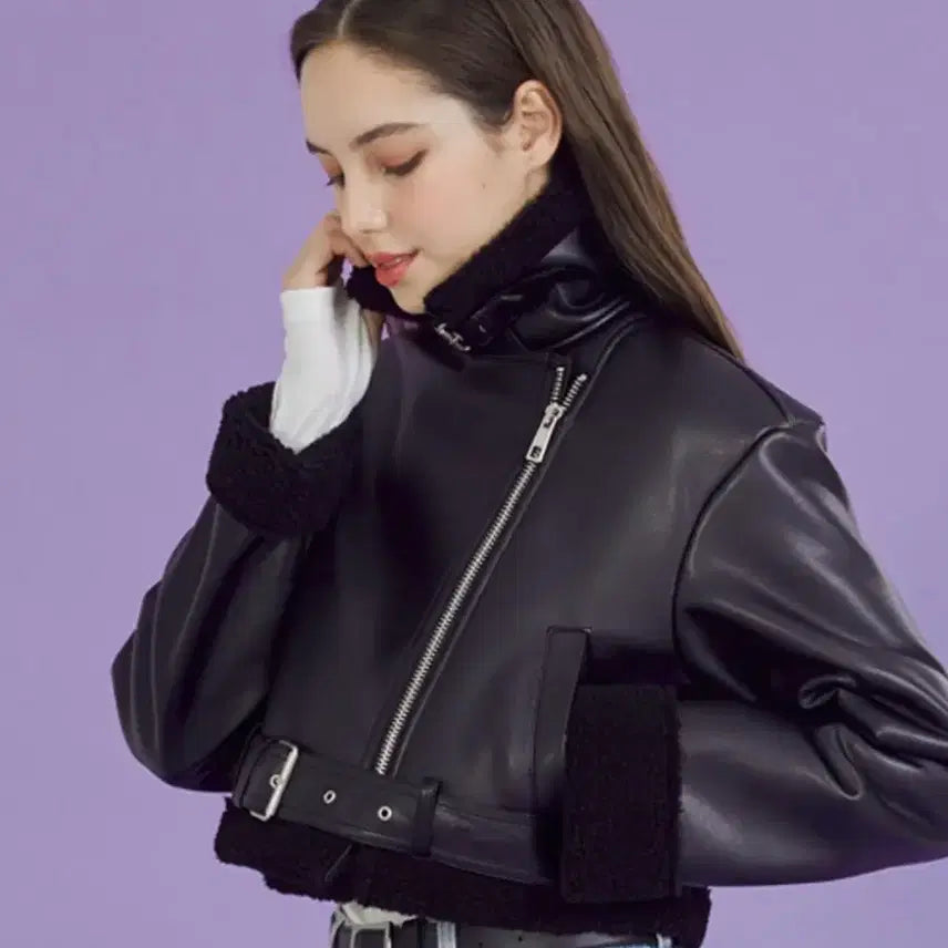 [BUNJANG] Collet Cropped Mouton / 콜릿 무스탕