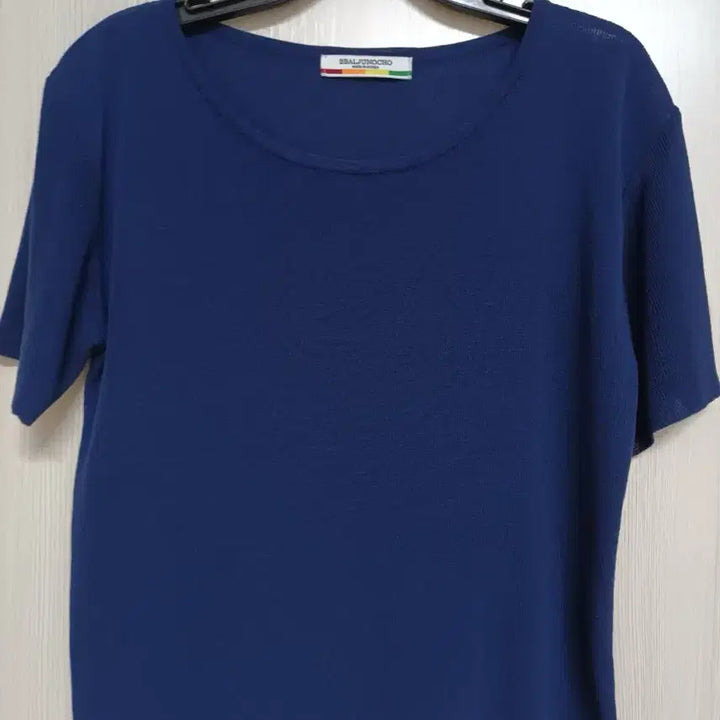 [BUNJANG] BBALJUNOCHO Navy Short Sleeve Knit / BBALJUNOCHO 네이비 반팔 니트