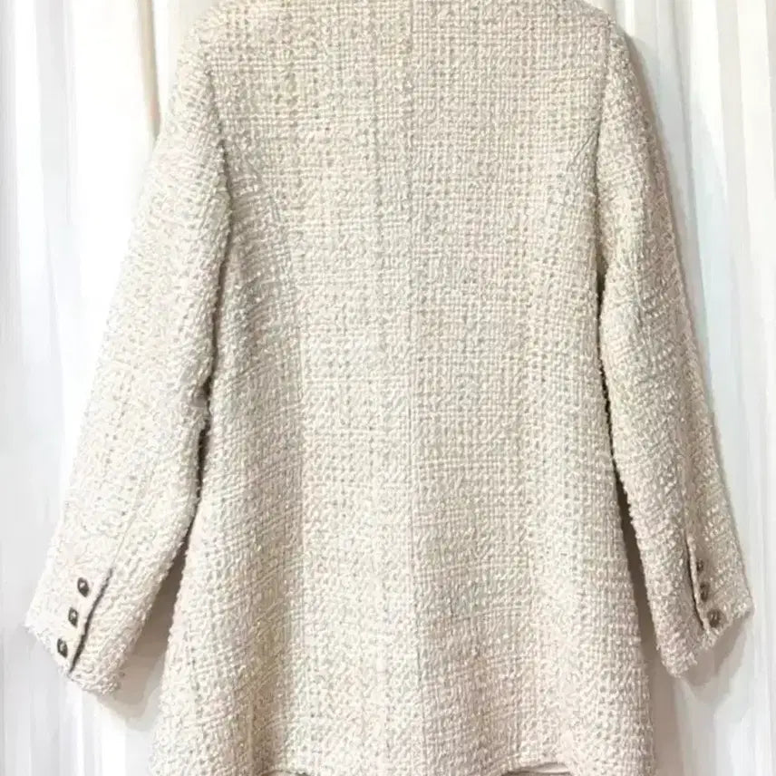 [SOLD OUT] (새상품) 골드 아이보리 트위드 자켓 코트 44-55