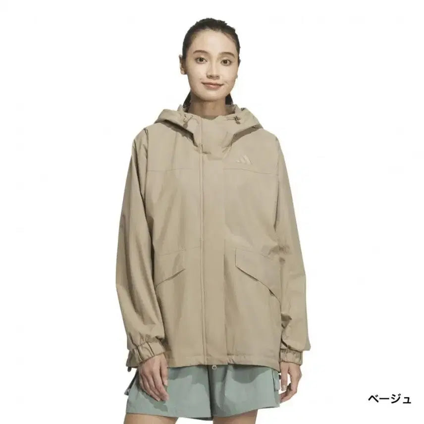 [SOLD OUT] (새상품)아디다스 여성 후드 윈드브레이커 베이지