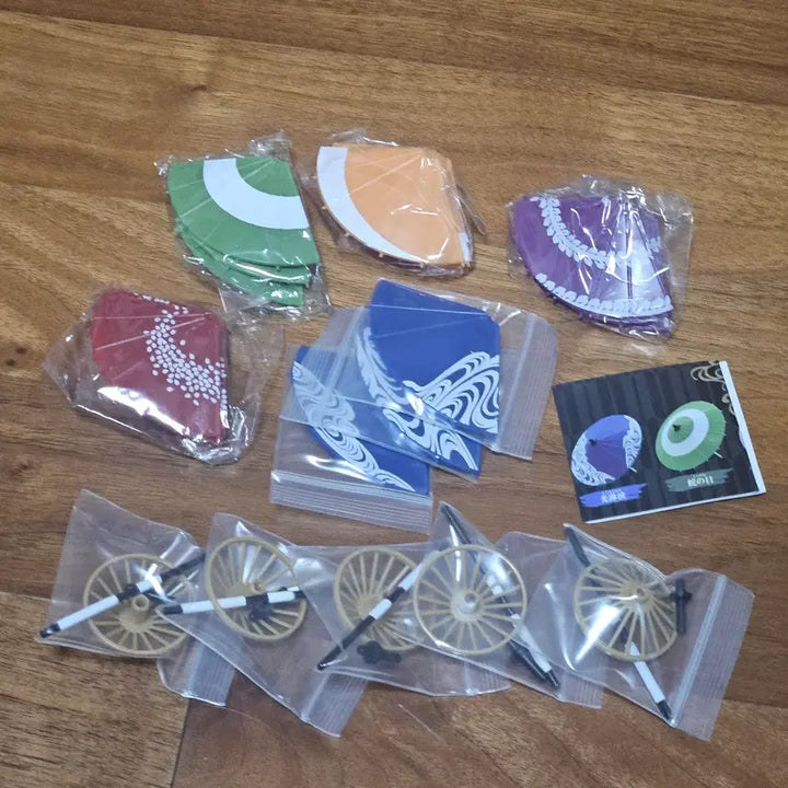 [BUNJANG] Full Set Oriental Japanese Style Wagasa Miniature Gacha Doll Props / 풀세트 동양풍 일본풍 전통 우산 와가사 미니어쳐 가챠 뽑기 인형소품