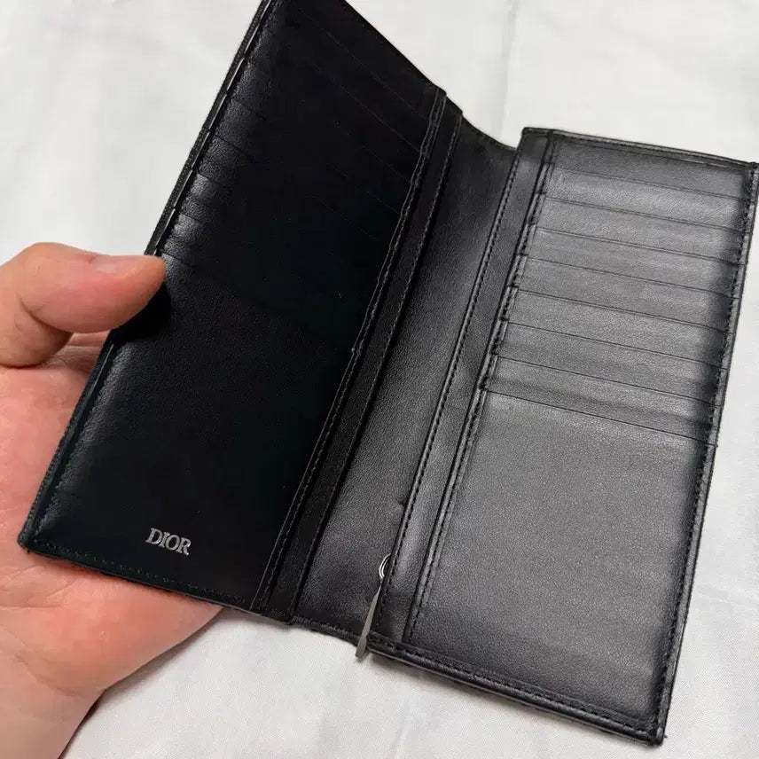 [BUNJANG] Dior Oblique Vertical Black Long Wallet / [S+] 디올 장지갑