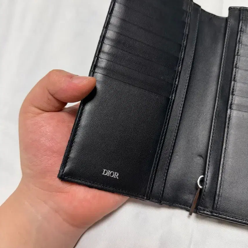 [BUNJANG] Dior Oblique Vertical Black Long Wallet / [S+] 디올 장지갑