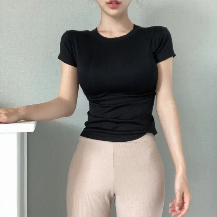 [BUNJANG] Five Closet Round Cheese T-Shirt / [미착용] 파이브클로젯) 자체제작 라운드 치즈 반팔티 5color