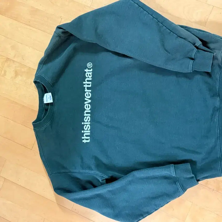[BUNJANG] thisisneverthat Green L-Size Men's Sweatshirt / (급처분) 디스이즈네버댓 맨투맨 티셔츠 그린 L사이즈