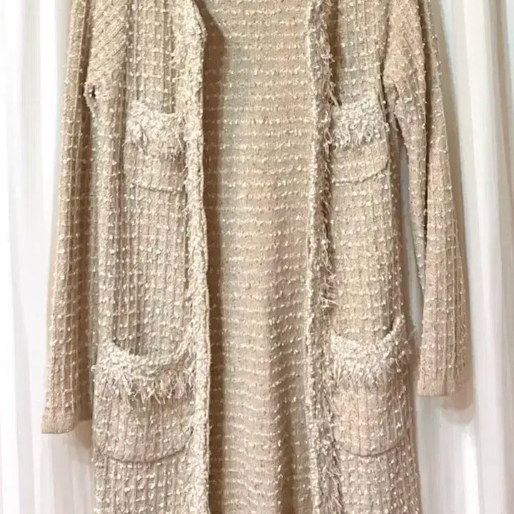 [SOLD OUT] (새상품) Clizy 클리지 트위드 니트 가디건 코트 아이보리 베이지