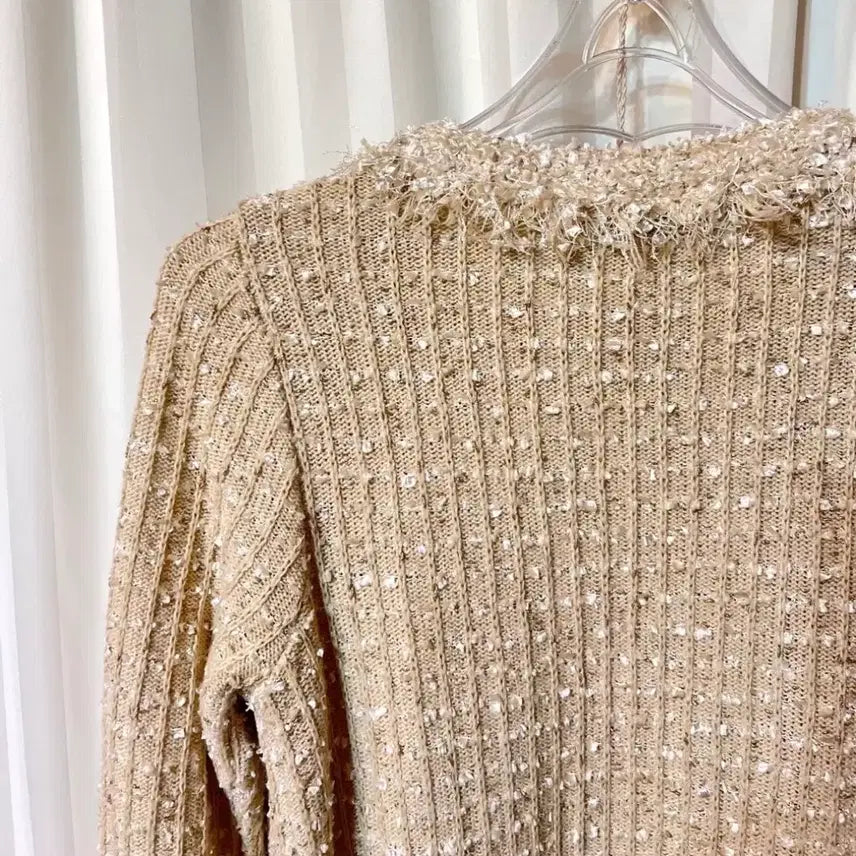 [SOLD OUT] (새상품) Clizy 클리지 트위드 니트 가디건 코트 아이보리 베이지