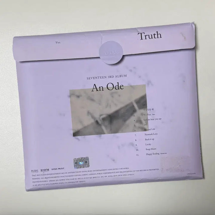 [BUNJANG] SEVENTEEN An Ode Signed Album / 세븐틴 an ode 싸인앨범 양도