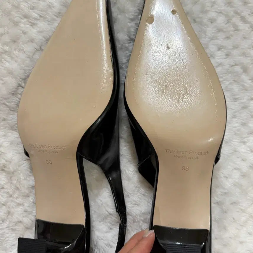 [BUNJANG] TheOpen Product Symbol Logo Heel Black 230mm Heels / TheOpen Product 심볼로고 힐 블랙 230(open yy)