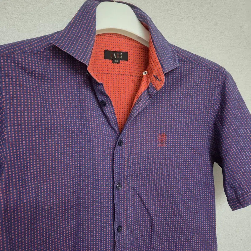 [BUNJANG] DAKS Men's Short Sleeve Shirt / 닥스(DAKS) 남성용 반팔 셔츠 100