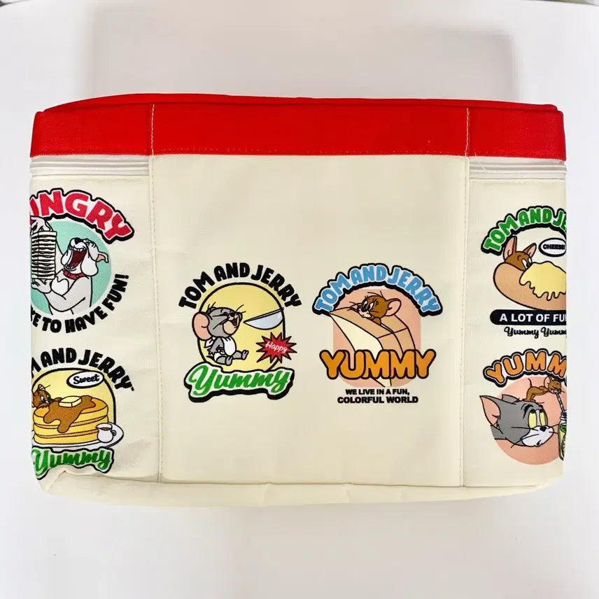 [BUNJANG] Disney Tom & Jerry Yummy Zipper Storage Case / 디즈니 톰앤제리 yummy 지퍼형 수납 케이스 리빙박스(새상품)
