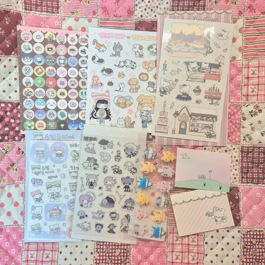 [BUNJANG] Arsen Various Stickers Bundle Set / 다꾸스티커 6장 일괄 아르센 소소히히 우루루 수수