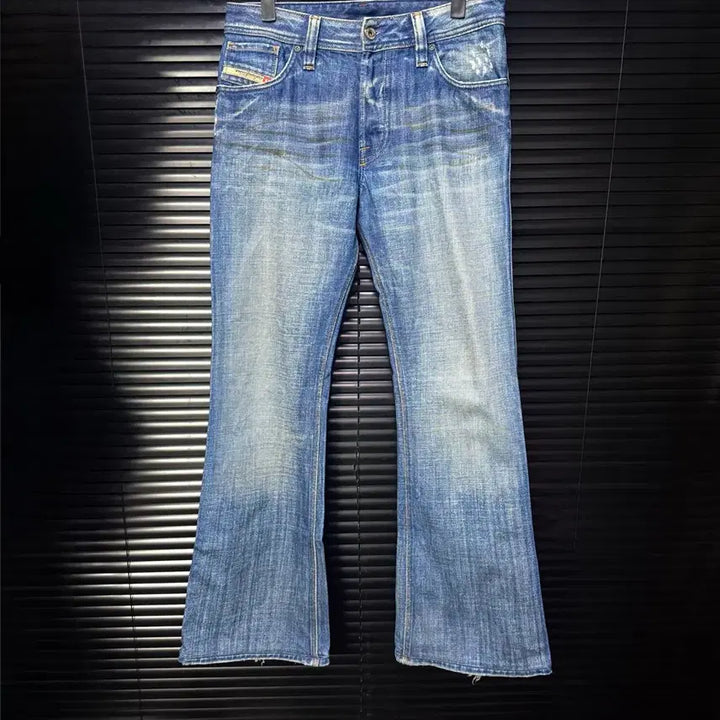 [BUNJANG] Diesel Wash Bootcut Jeans Denim Work Pants / 디젤 녹 워싱 부츠컷 플레어진 데님 워크 팬츠 바지 웨스턴 와이드 갸루