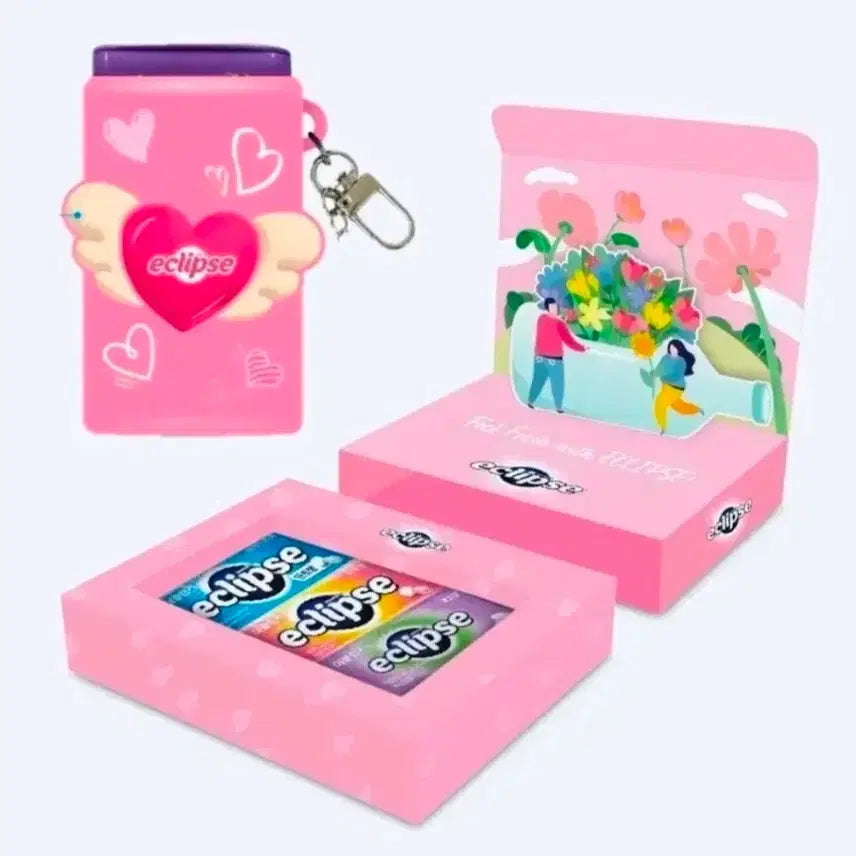 [BUNJANG] Eclipse White Day Special Edition Keyring Set / 이클립스 세븐일레븐 화이트데이 기획팩 키링 세트 핑크 케이스 키체인