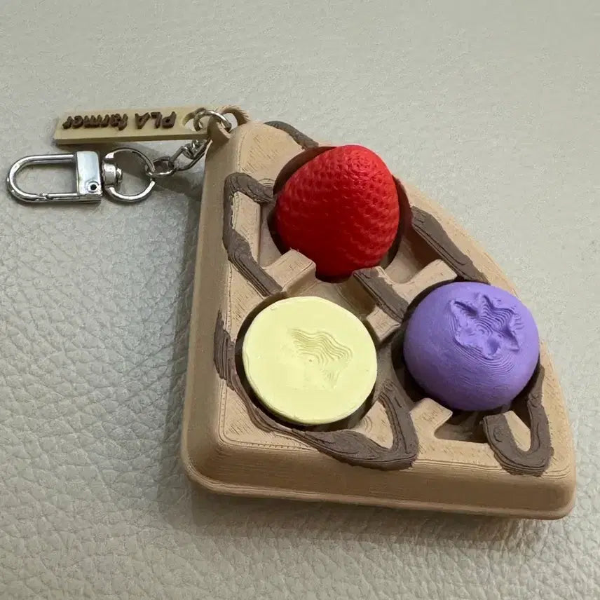 [BUNJANG] 3D Printed Waffle Clicker Keycap Keychain / 3D 프린팅 와플 클릭커 키캡키링 필라마머