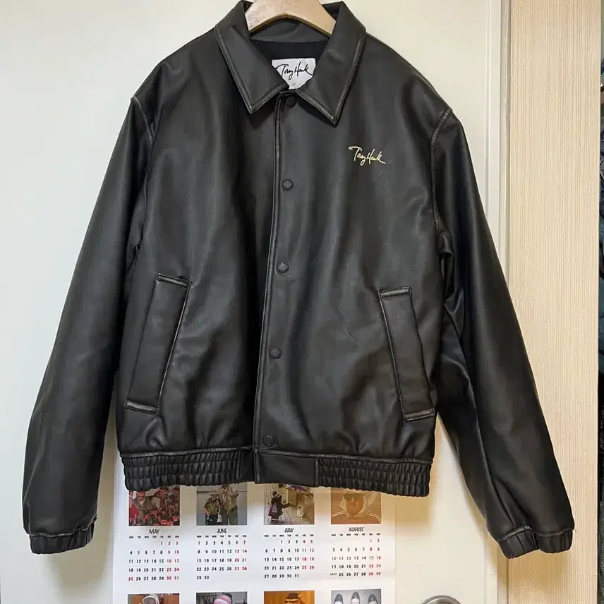 [BUNJANG] Tony Hawk Black Leather Jacket M / 토니호크 블랙 가죽 자켓 M