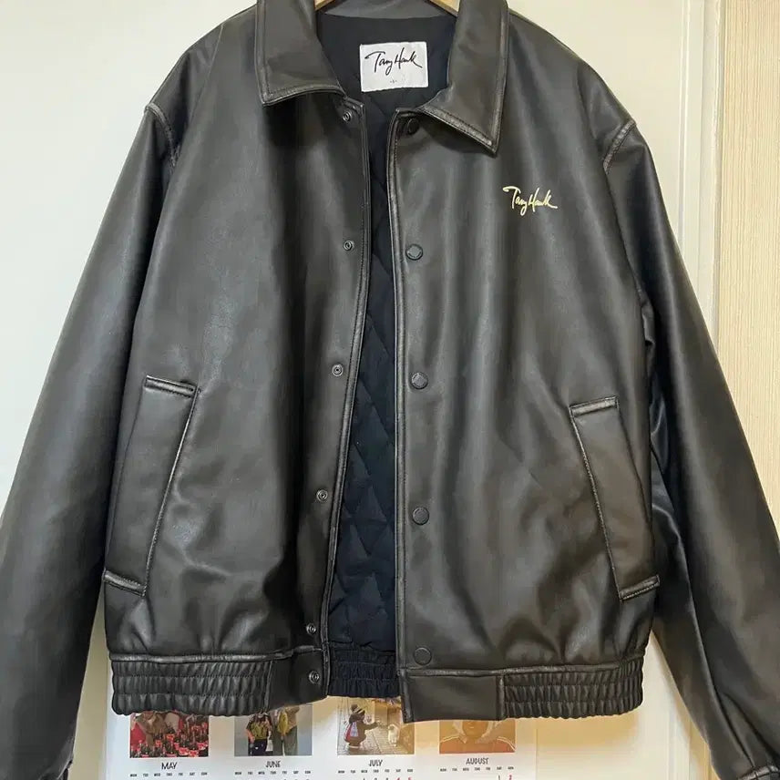 [BUNJANG] Tony Hawk Black Leather Jacket M / 토니호크 블랙 가죽 자켓 M
