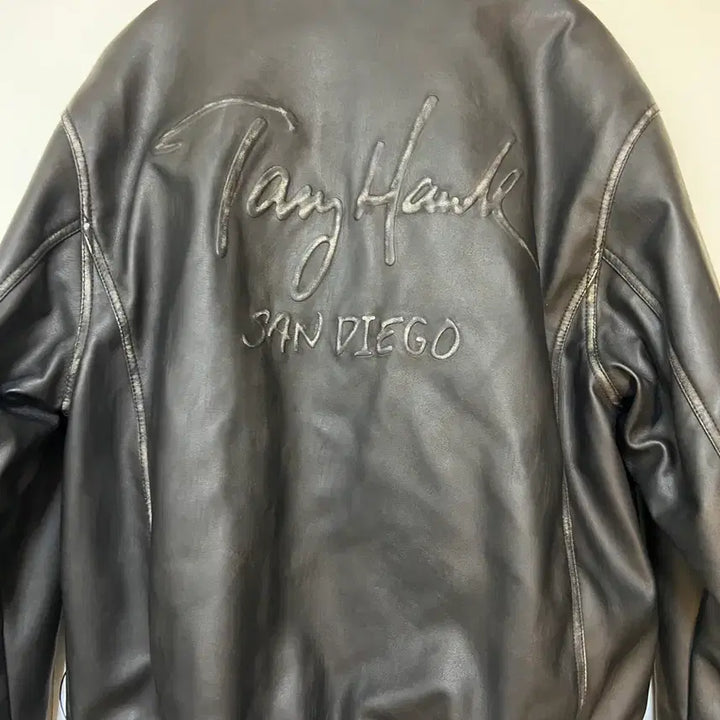 [BUNJANG] Tony Hawk Black Leather Jacket M / 토니호크 블랙 가죽 자켓 M