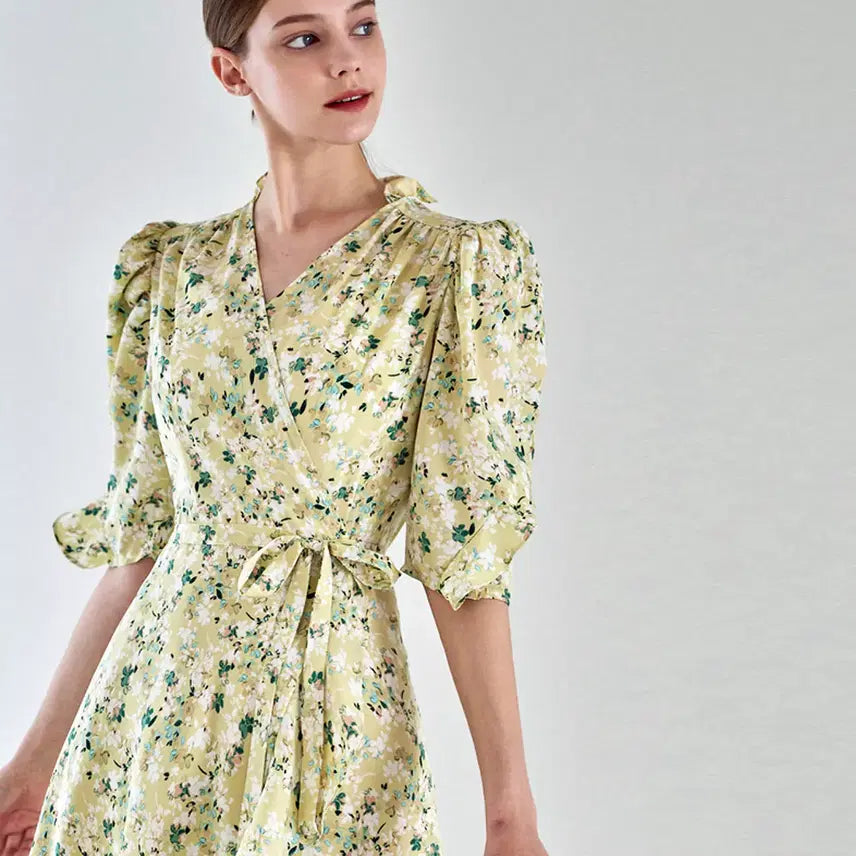 [BUNJANG] GLOW AND NYMPH Floral Wrap Dress / 글로우앤님프(GLOW AND NYMPH) 플로럴 랩원피스 55-66