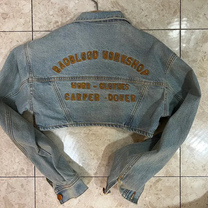 [BUNJANG] BADBLOOD Cropped Denim Jacket / BADBLOOD 크롭 데님 청자켓