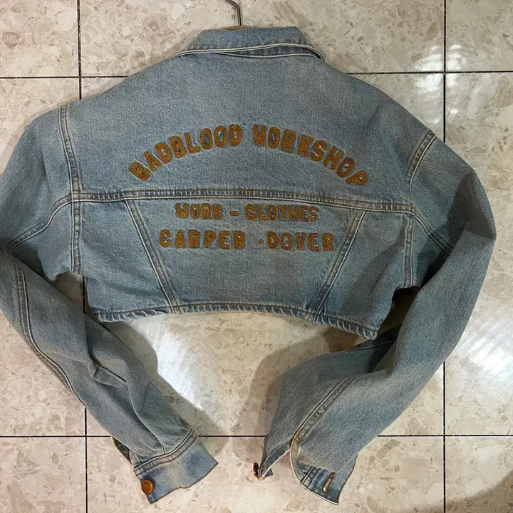 [BUNJANG] BADBLOOD Cropped Denim Jacket / BADBLOOD 크롭 데님 청자켓