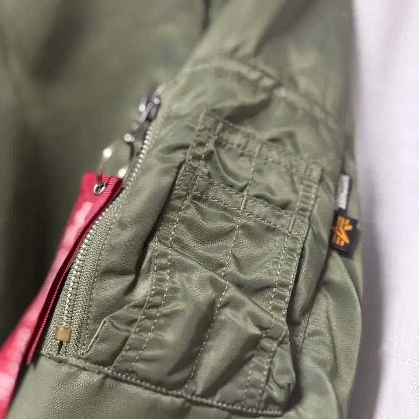 [BUNJANG] Mischief x Alpha Industries MA-1 Bomber Jacket / 미스치프 알파인더스트리 MA-1 항공 점퍼 카키 블랙 XS