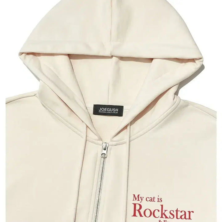 [BUNJANG] Joegush Smile Rockstar Hoodie Zip-Up / 조거쉬 joegush 스마일 락스타 후드 집업