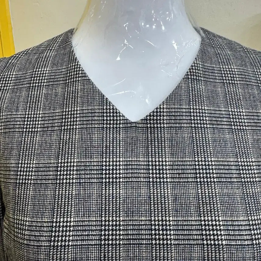 [BUNJANG] LINE Glen Check Dress / LINE 글렌체크 원피스/하객룩 오피스룩/ S~M/단정핏