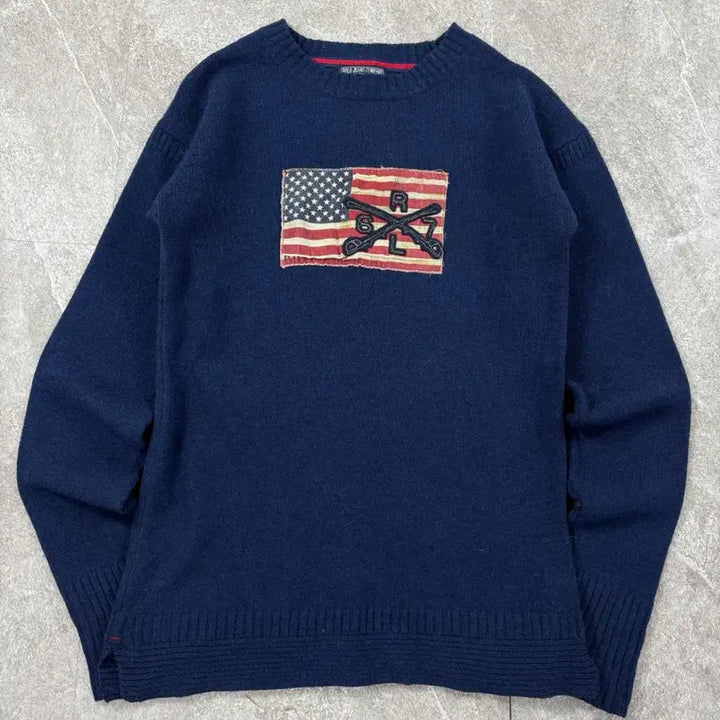 [SOLD OUT] 폴로진 컴퍼니 성조기 니트 네이비