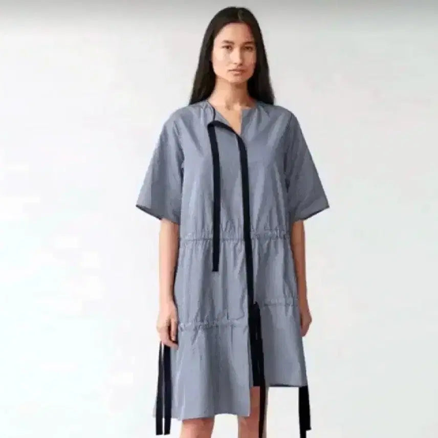 [BUNJANG] COS Asymmetric Drawstring Dress / COS 드로우스트링 애시 메트릭 원피스 프리사이즈