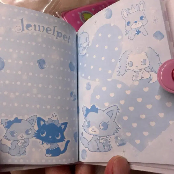 [BUNJANG] Sanrio Jewelpet Diary Notebook Set / 고전문구 쥬얼펫 다이어리 수첩 완구 산리오
