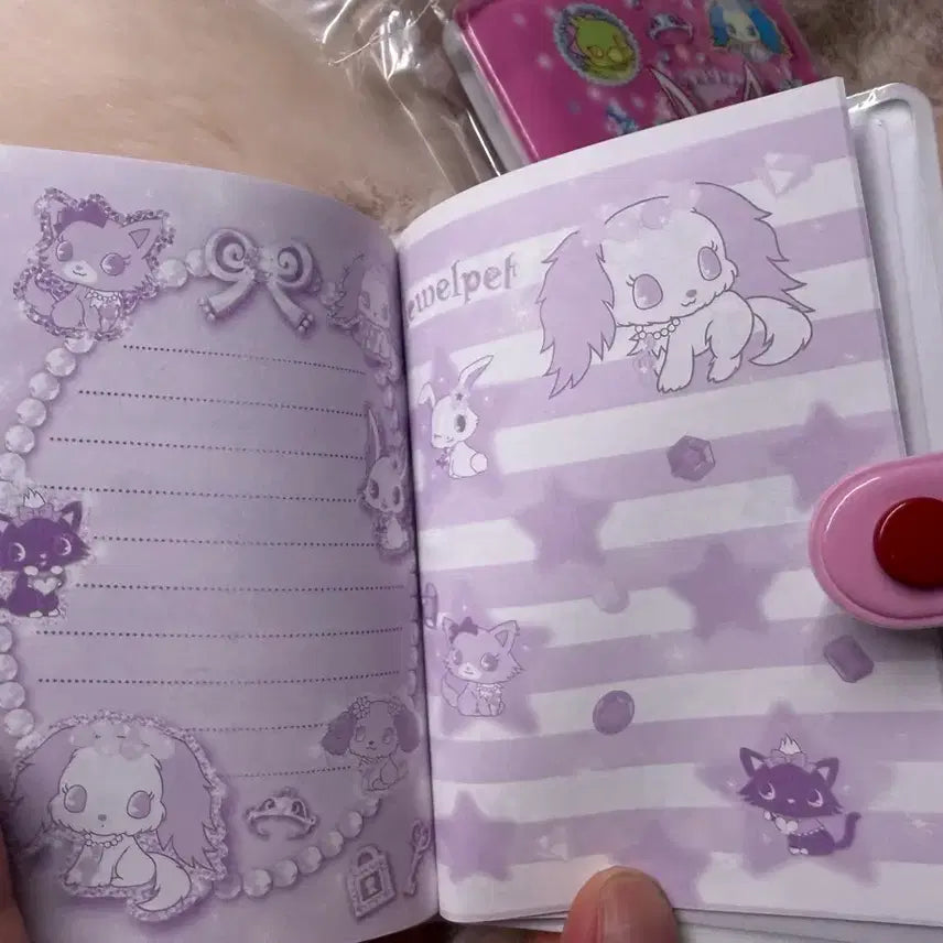 [BUNJANG] Sanrio Jewelpet Diary Notebook Set / 고전문구 쥬얼펫 다이어리 수첩 완구 산리오