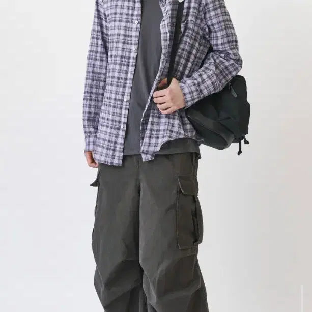 [BUNJANG] Years Ago Cotton Drill Jumbo Cargo Pants Charcoal / 이얼즈어고 코튼 드릴 점보 카고팬츠 차콜 새제품