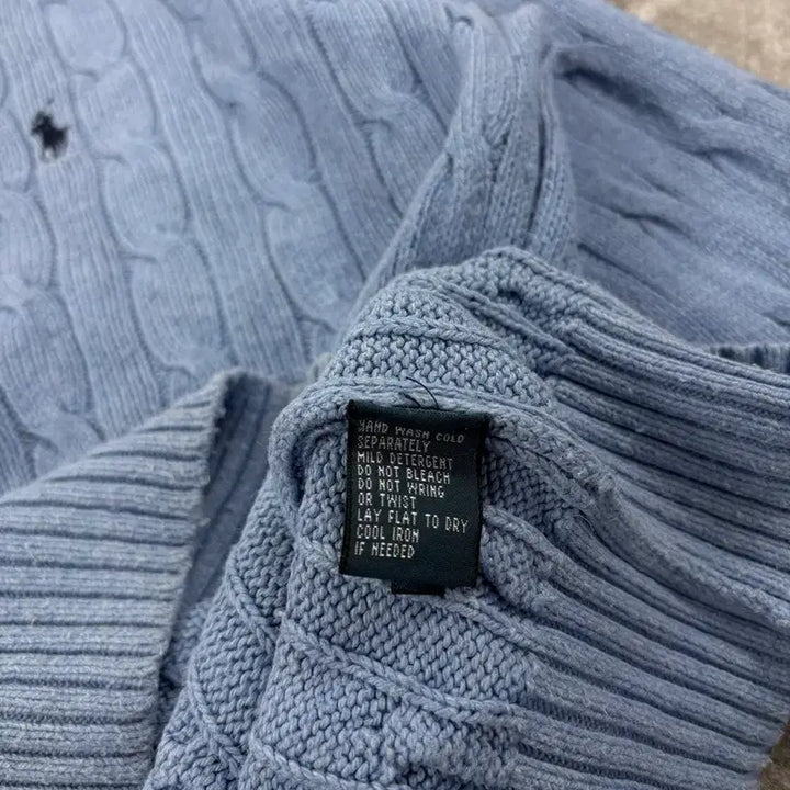 [SOLD OUT] 폴로 랄프로렌 케이블 니트 하늘색