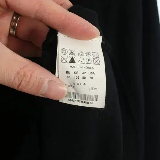 [BUNJANG] Solid Homme Cashmere Wool Blend Crew Neck Knit Top / 솔리드옴므 (MEN - XL) 캐시미어 울 블렌드 크루넥 니트 탑