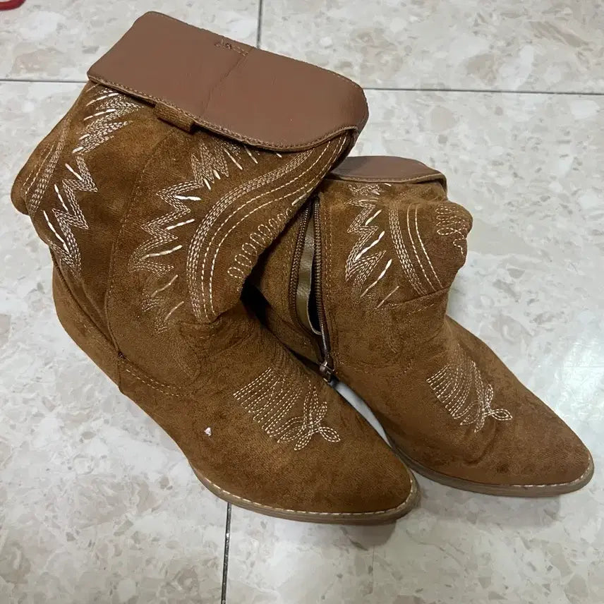 [BUNJANG] Brown Western Boots 240 / 브라운 웨스턴 부츠 240