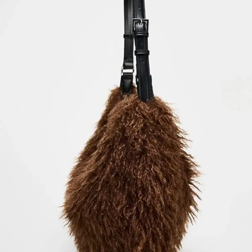 [BUNJANG] ZARA Fur Shoulder Bag / (새상품) ZARA 퍼 가방
