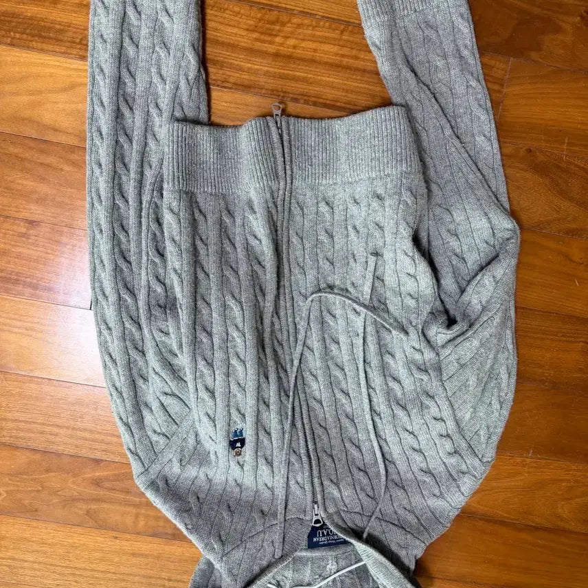 [BUNJANG] Who.A.U Gray Knit Hooded Zip-up / 후아유 회색 니트 후드집업s