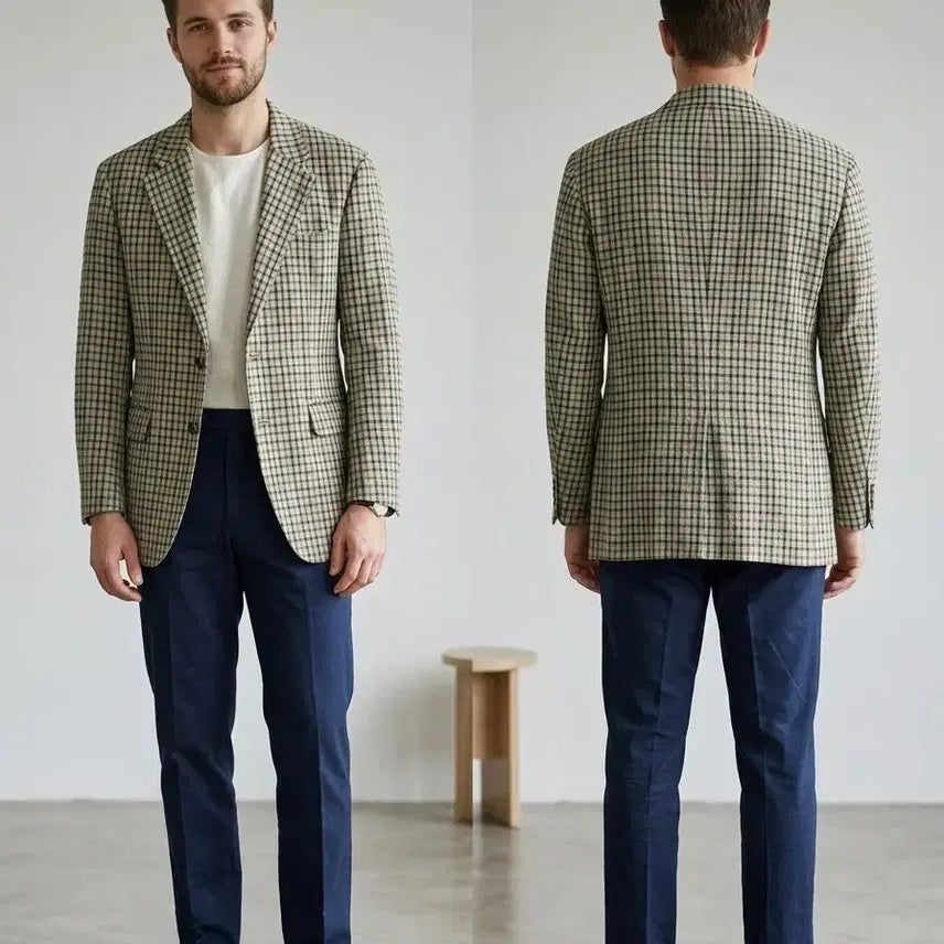 [BUNJANG] DAKS Check Jacket 97 / DAKS 체크 자켓 97