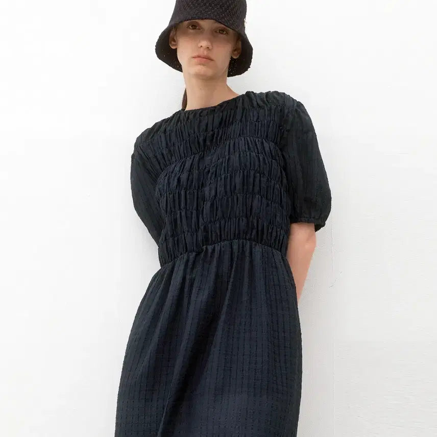 [BUNJANG] Atelier Nain Smocking Puff Dress / 아틀리에 나인(Atelier Nain) 스모킹 퍼프 원피스 새상품