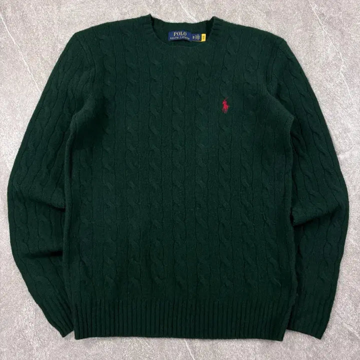 [SOLD OUT] 폴로 랄프로렌 울 캐시미어 그린 케이블 니트