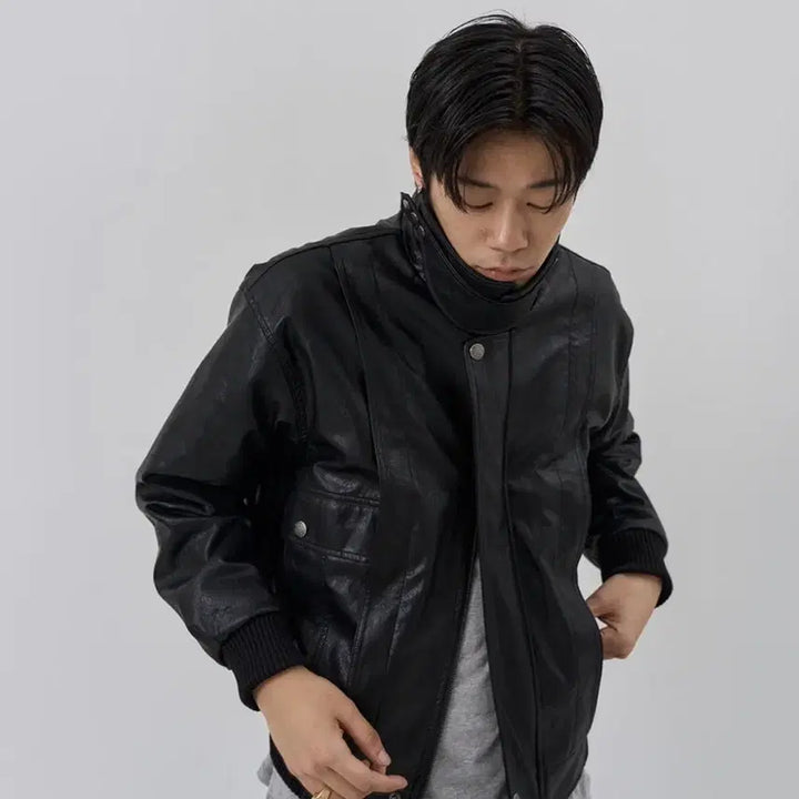 [BUNJANG] Nuakle Leather Jacket / Nuakle 누아끌레 레더자켓 2