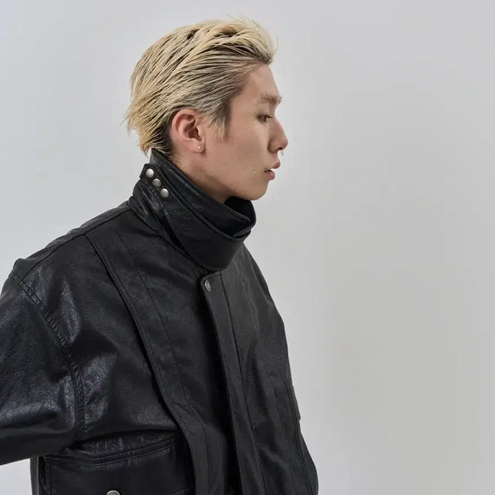 [BUNJANG] Nuakle Leather Jacket / Nuakle 누아끌레 레더자켓 2